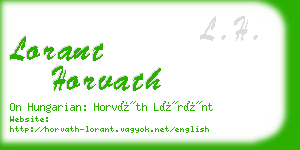 lorant horvath business card